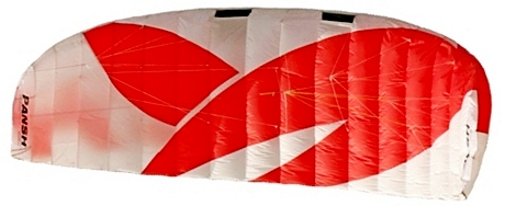 Pansh Adam - клапанный парафойл. Начинающий кайтер сможет осваивать с ним первые старты не только на снегу, но и на воде