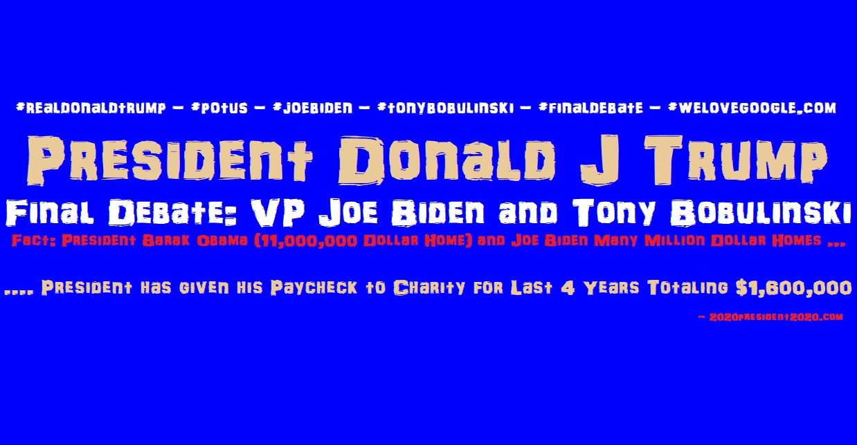 President Donald J Trump and VP Joe Biden and Tony Bobulinski