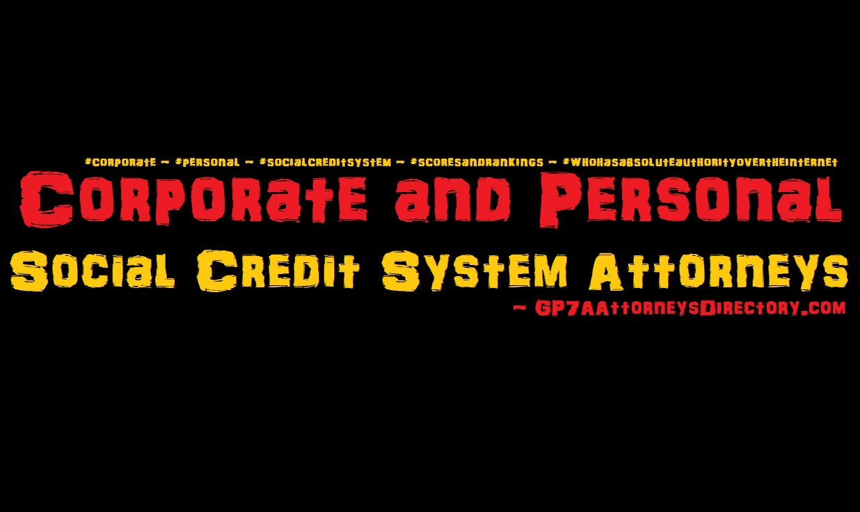 Corporate and Personal Social Credit System Attorneys