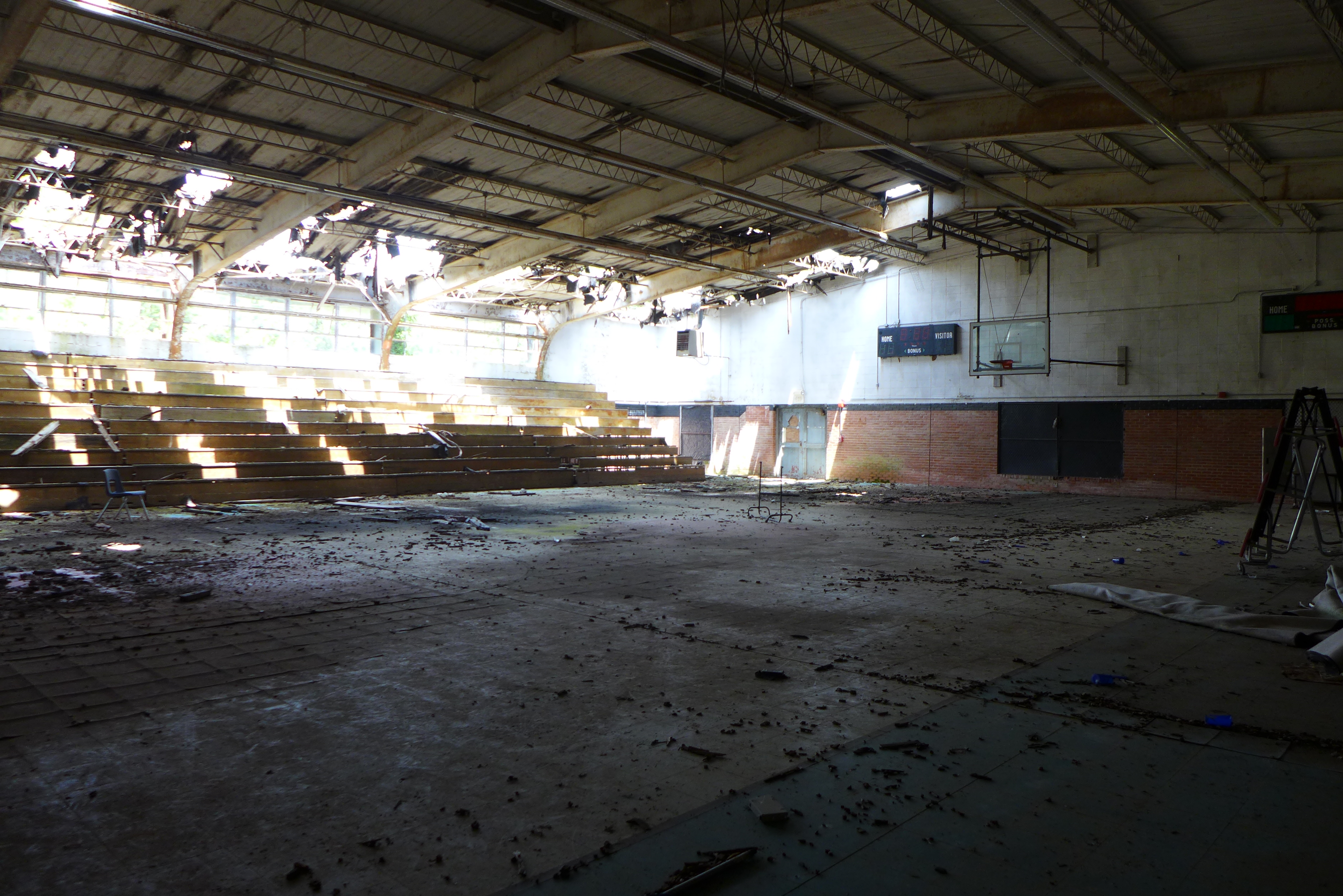 Sabine High School gymnasium interior, 2019.