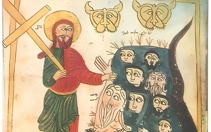 Դժոխքի ավերումը. երեք մանրանկար