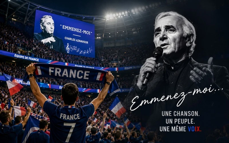 Շառլ Ազնավուր, «Emmenez-moi». Ֆրանսիայի ֆուտբոլի հավաքականի խաղերի նոր ուղեկիցը
