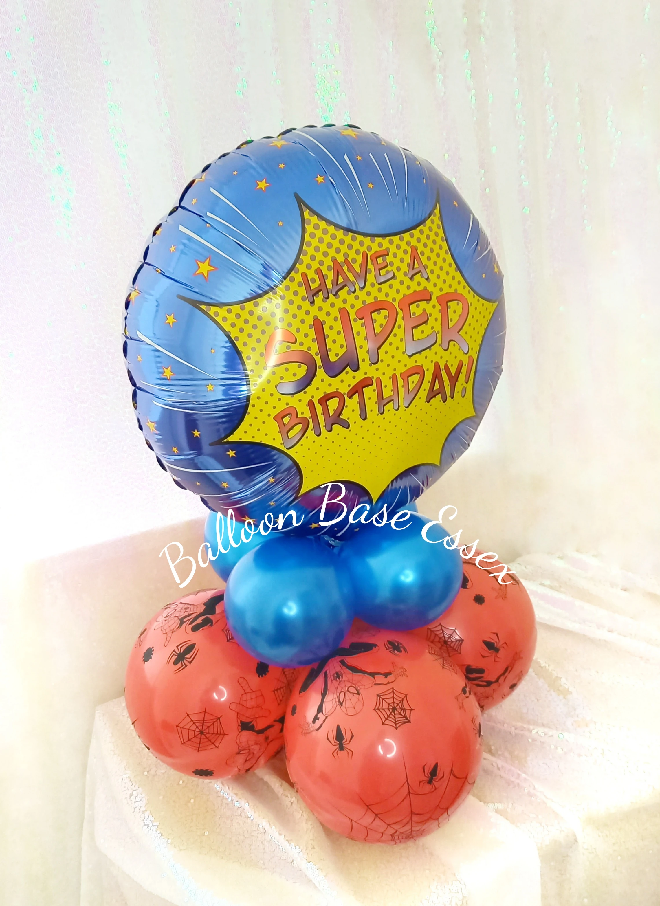balloon centrepiece red and blue