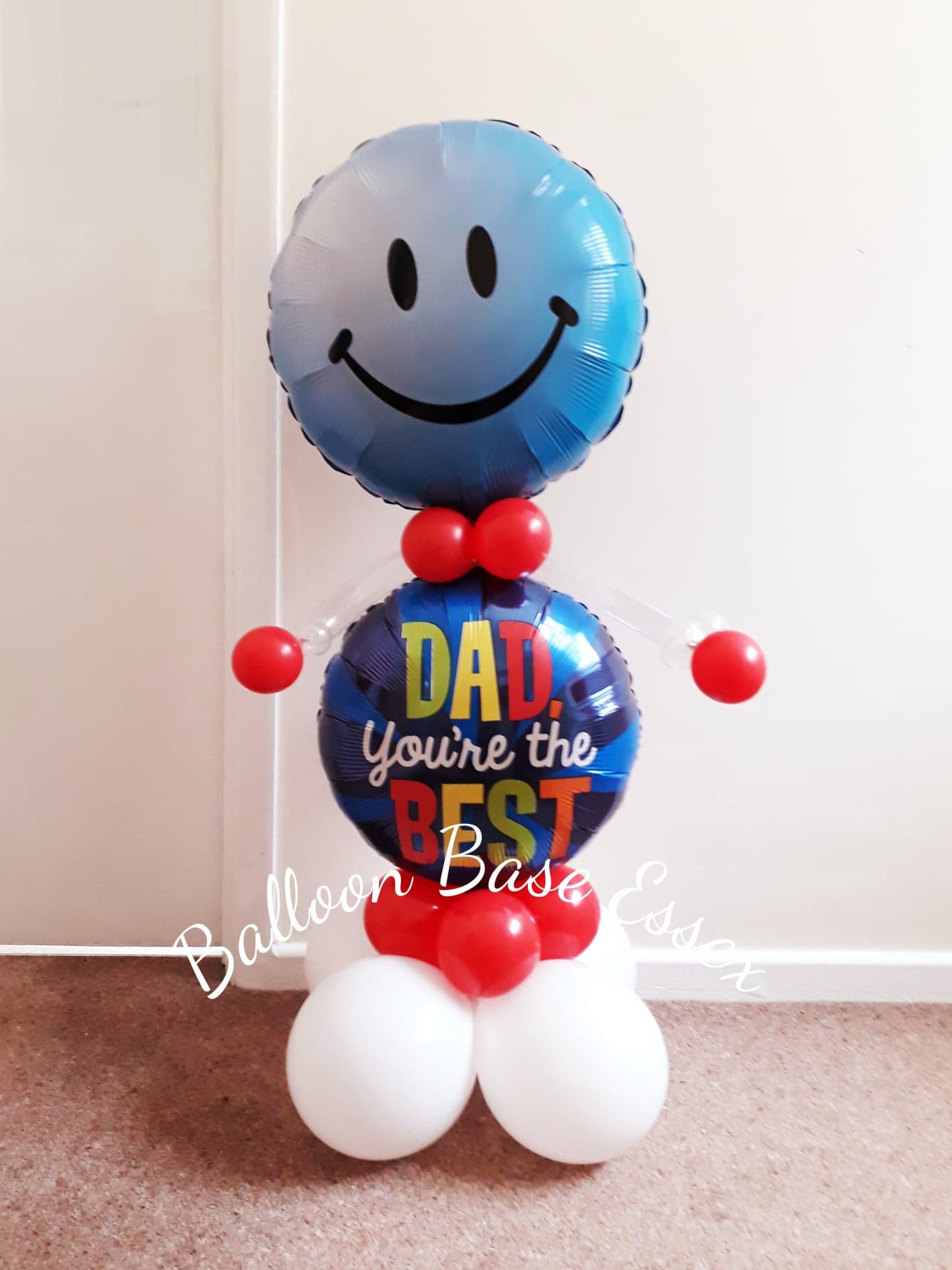 Father's day balloon buddy in blue and red
