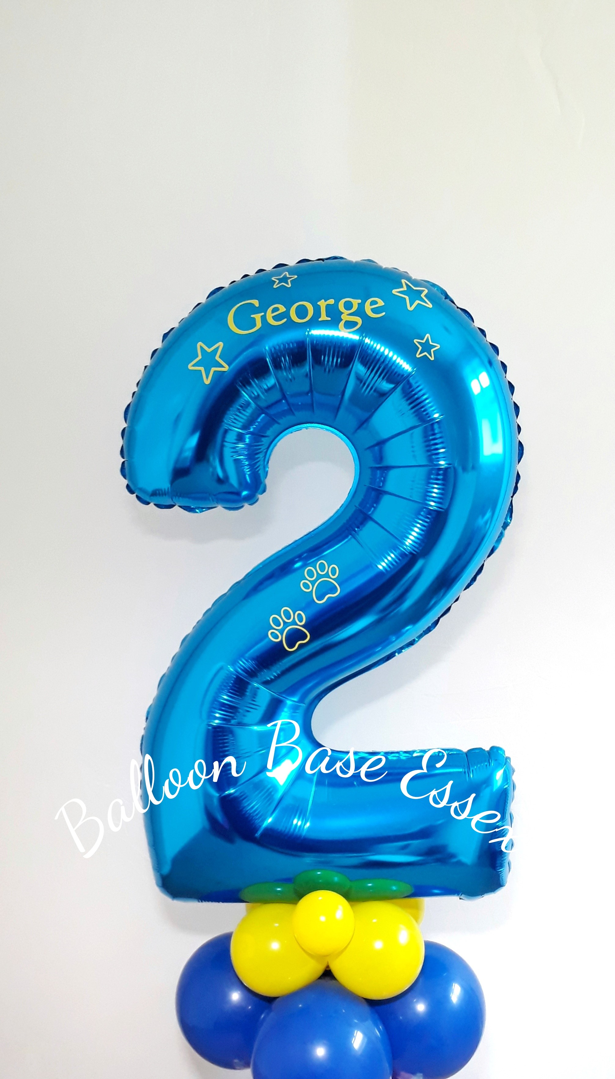 Blue number 2 balloon