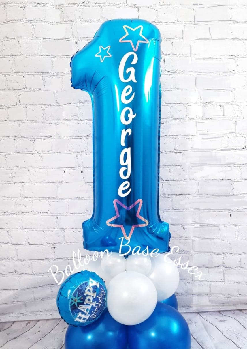Number 1 balloon in blue