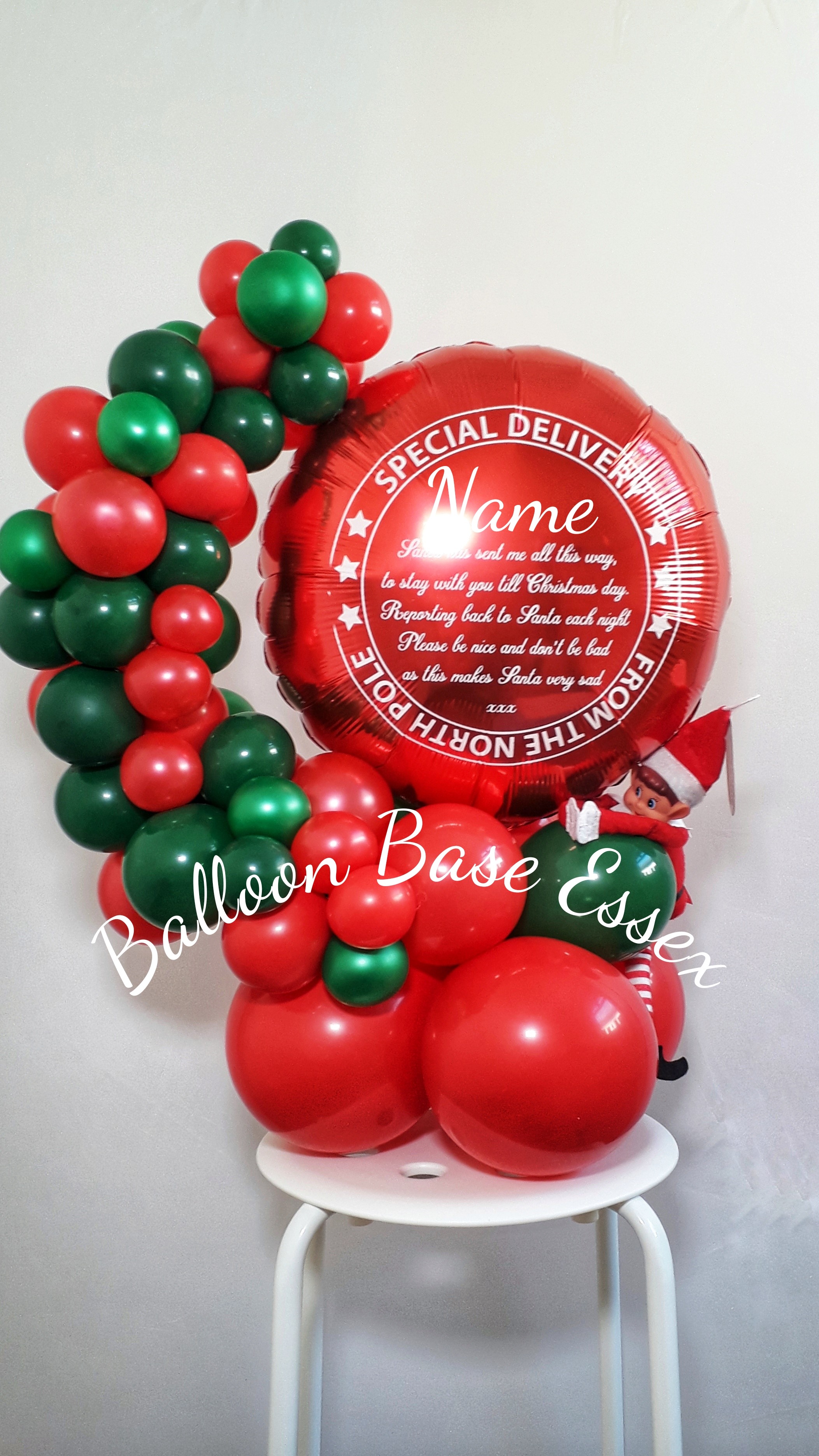 Christmas elf special delivery balloon