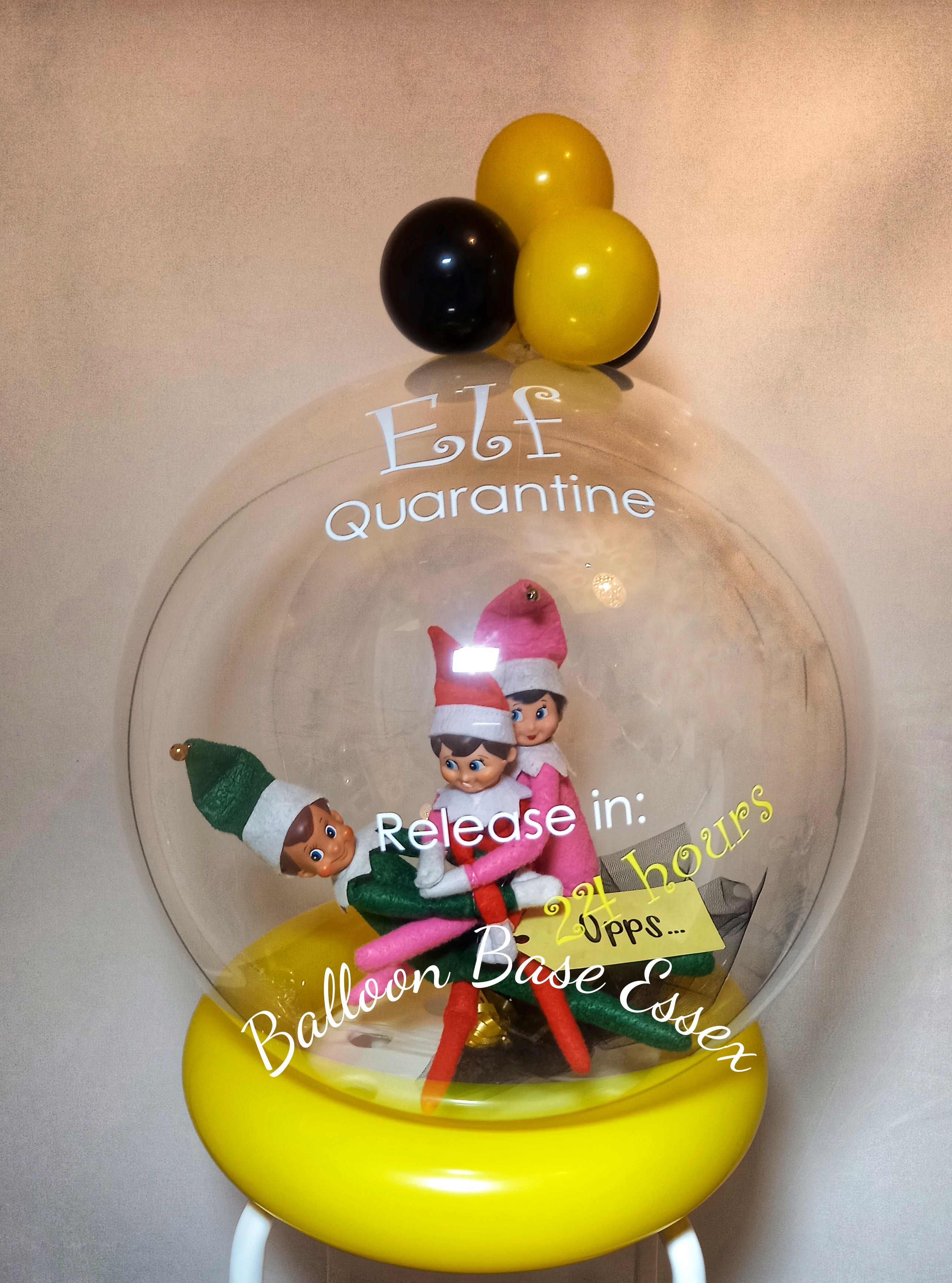 Christmas elf quarantine balloon