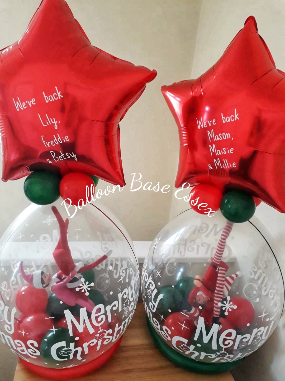 Personalised Christmas elf balloons