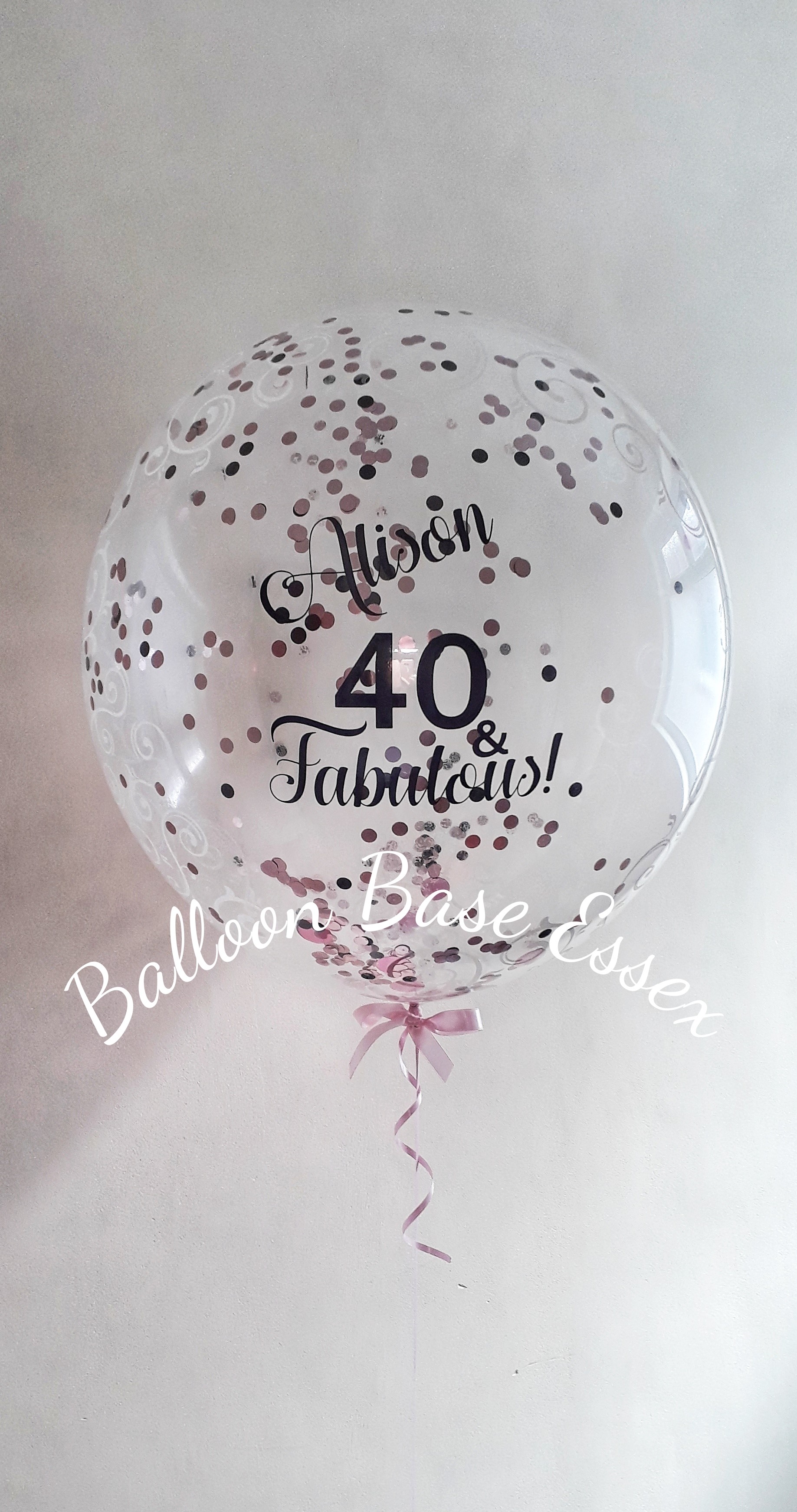 40th birthday confetti balloon
