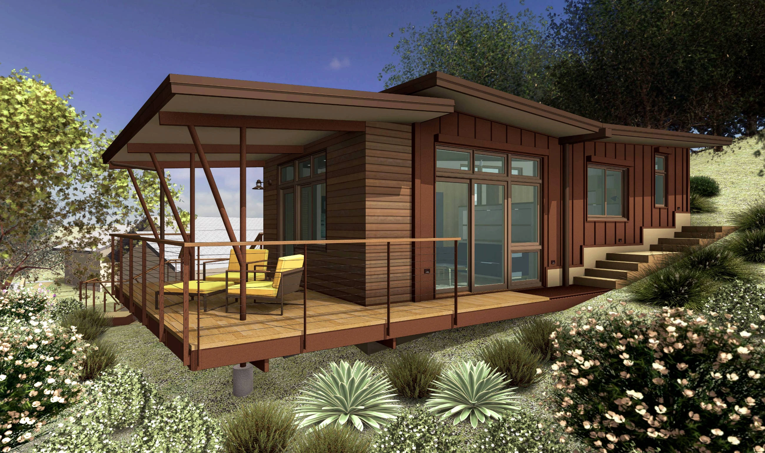 Backyard Accessory Dwelling Unit (ADU) with Butterfly Roof