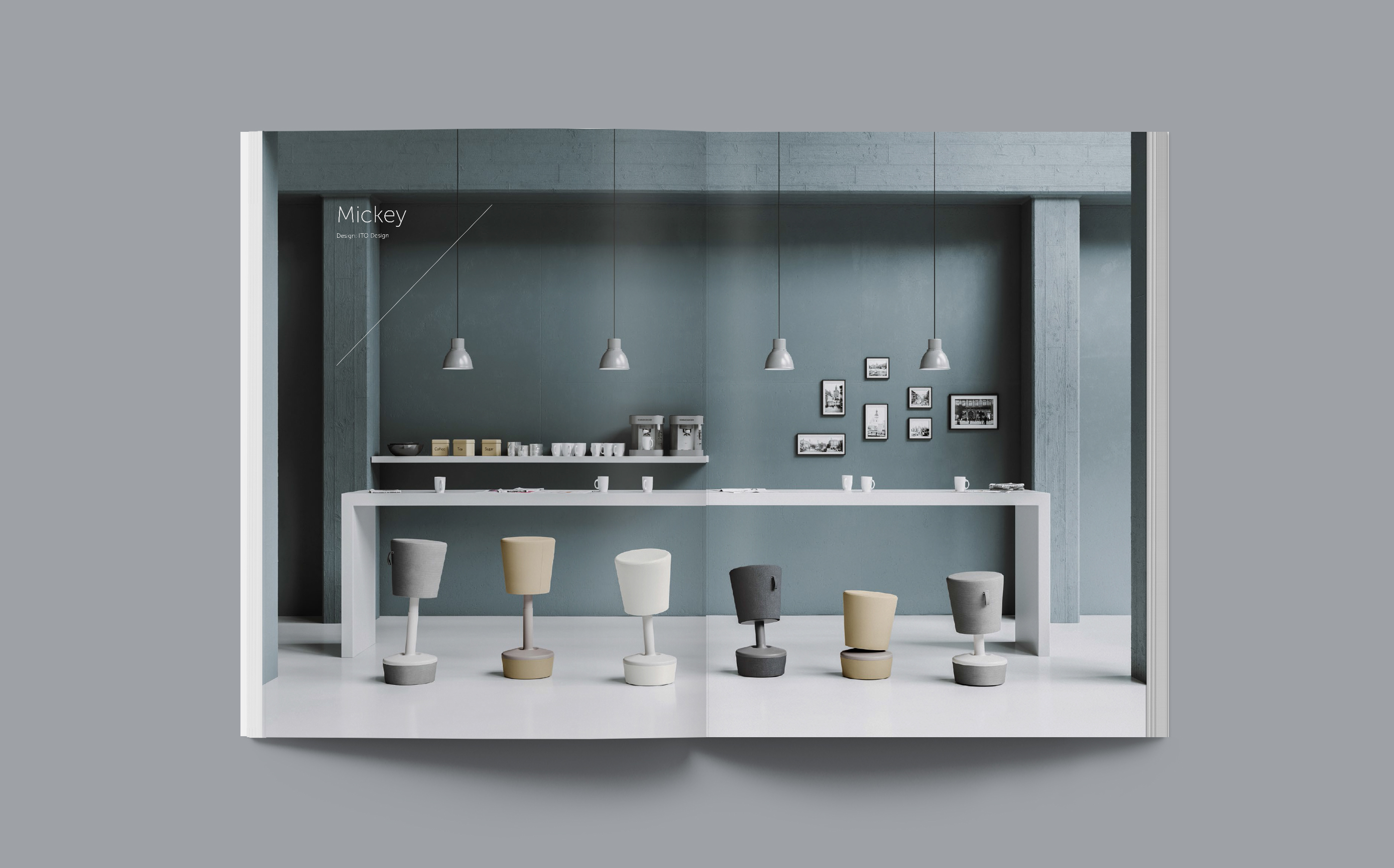 editorial design including catalog of new Profim furniture collections called Beautifully functional 