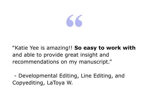 Freelance Editor Katie Yee gets great reviews on Books. Freelance Editor Katie Yee gets great reviews on Books.