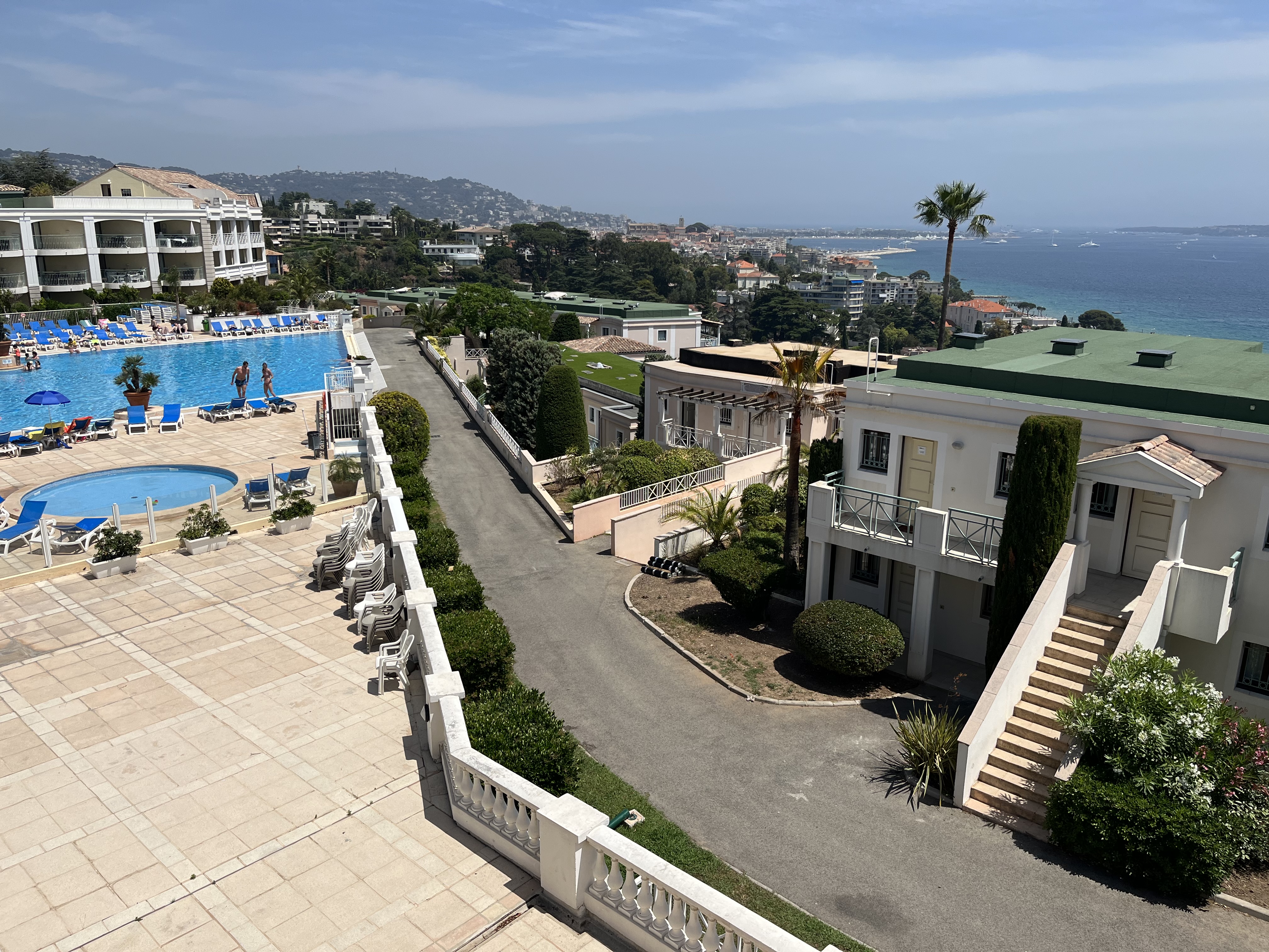 Infinity pool with view of the sea and islands