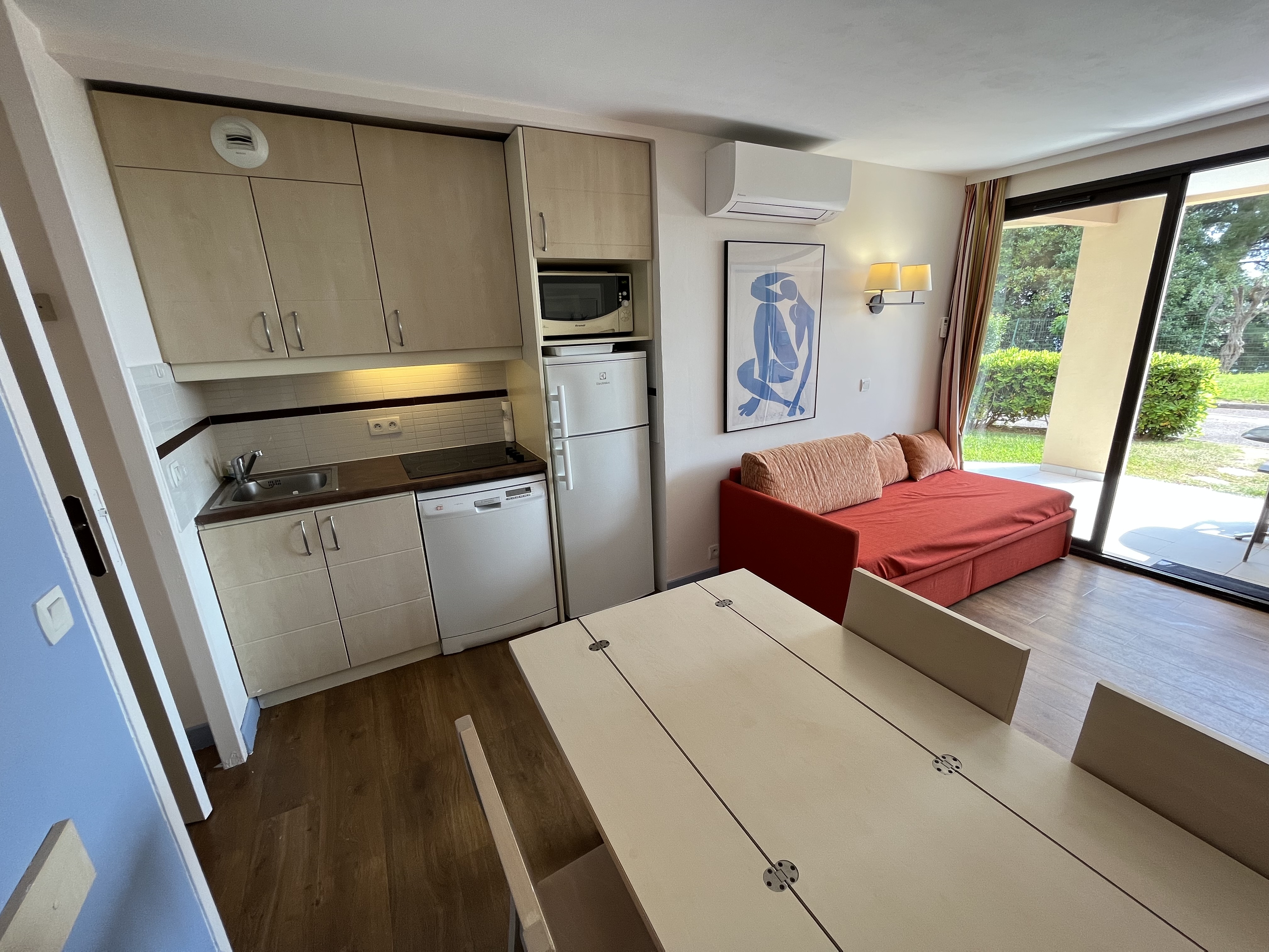 Living room with kitchen