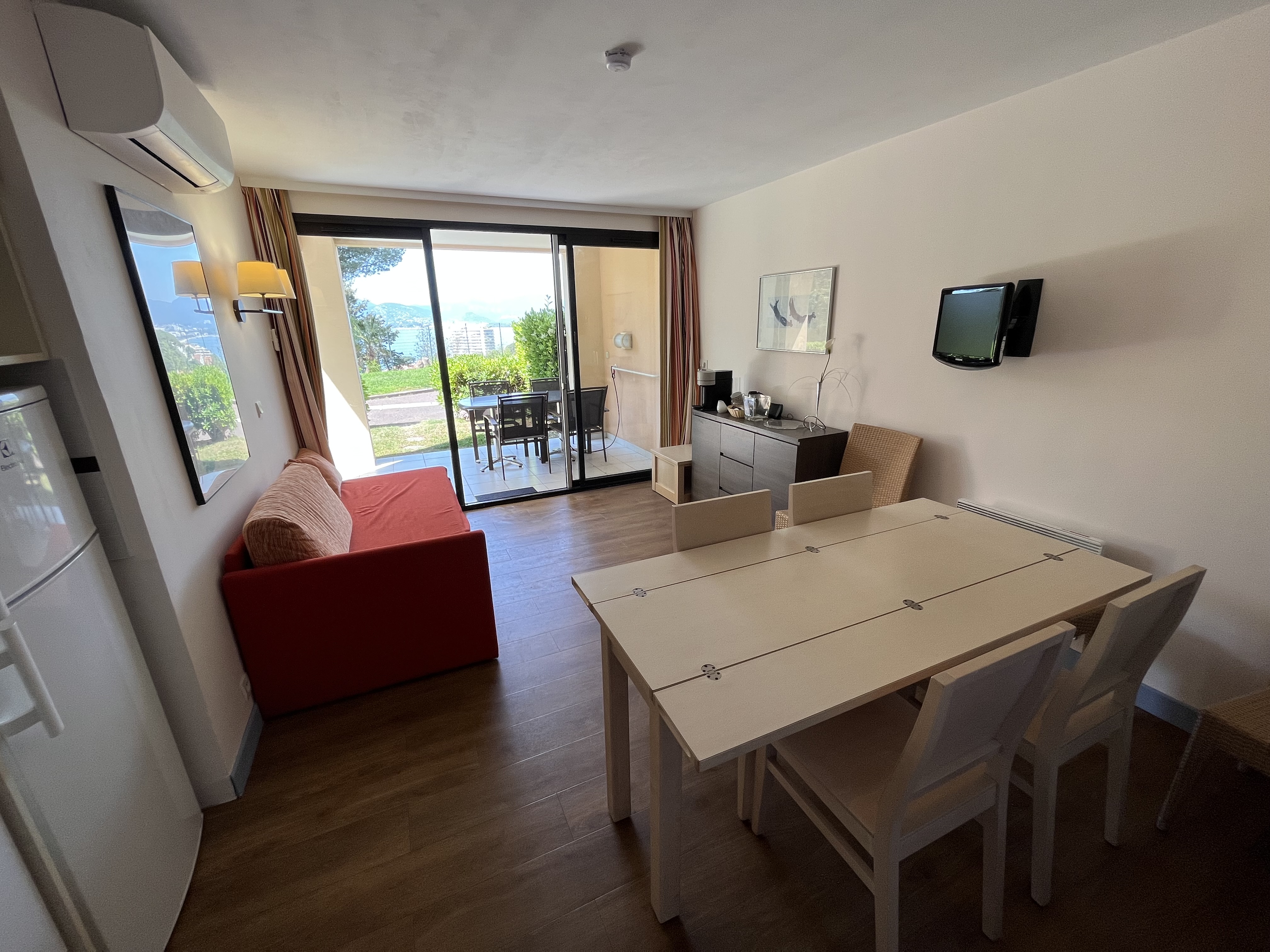 Living room with kitchen