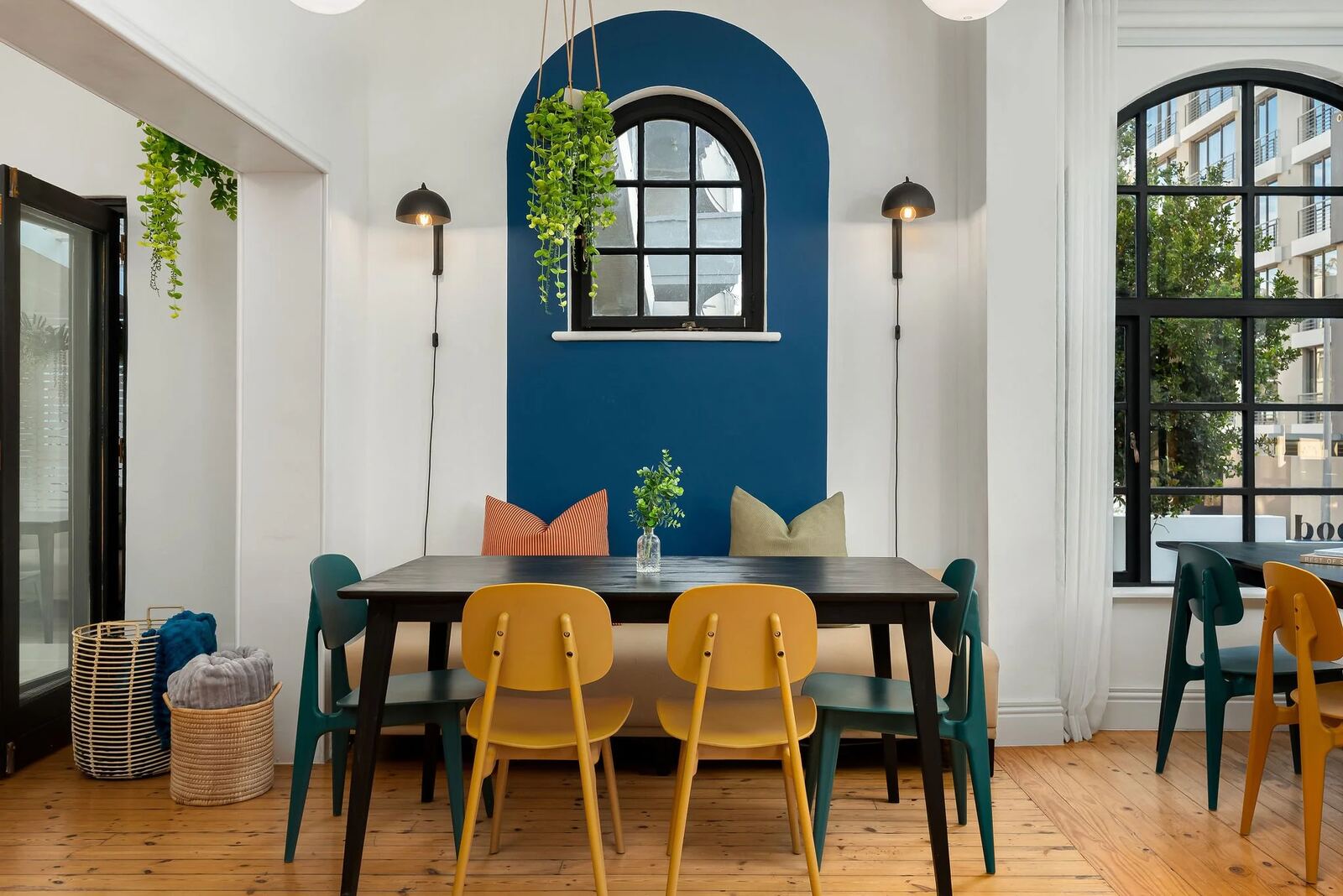 Communal dining and shared living space at the Green Point property
