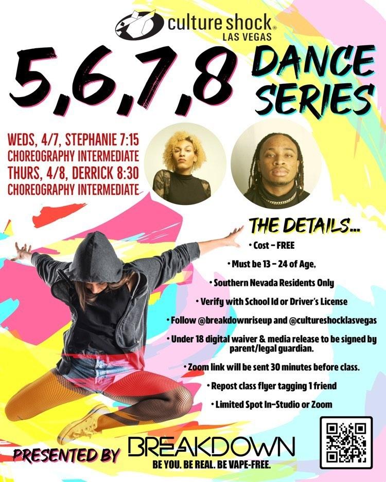 5,6,7,8 Dance Series sponsored by Breakdown