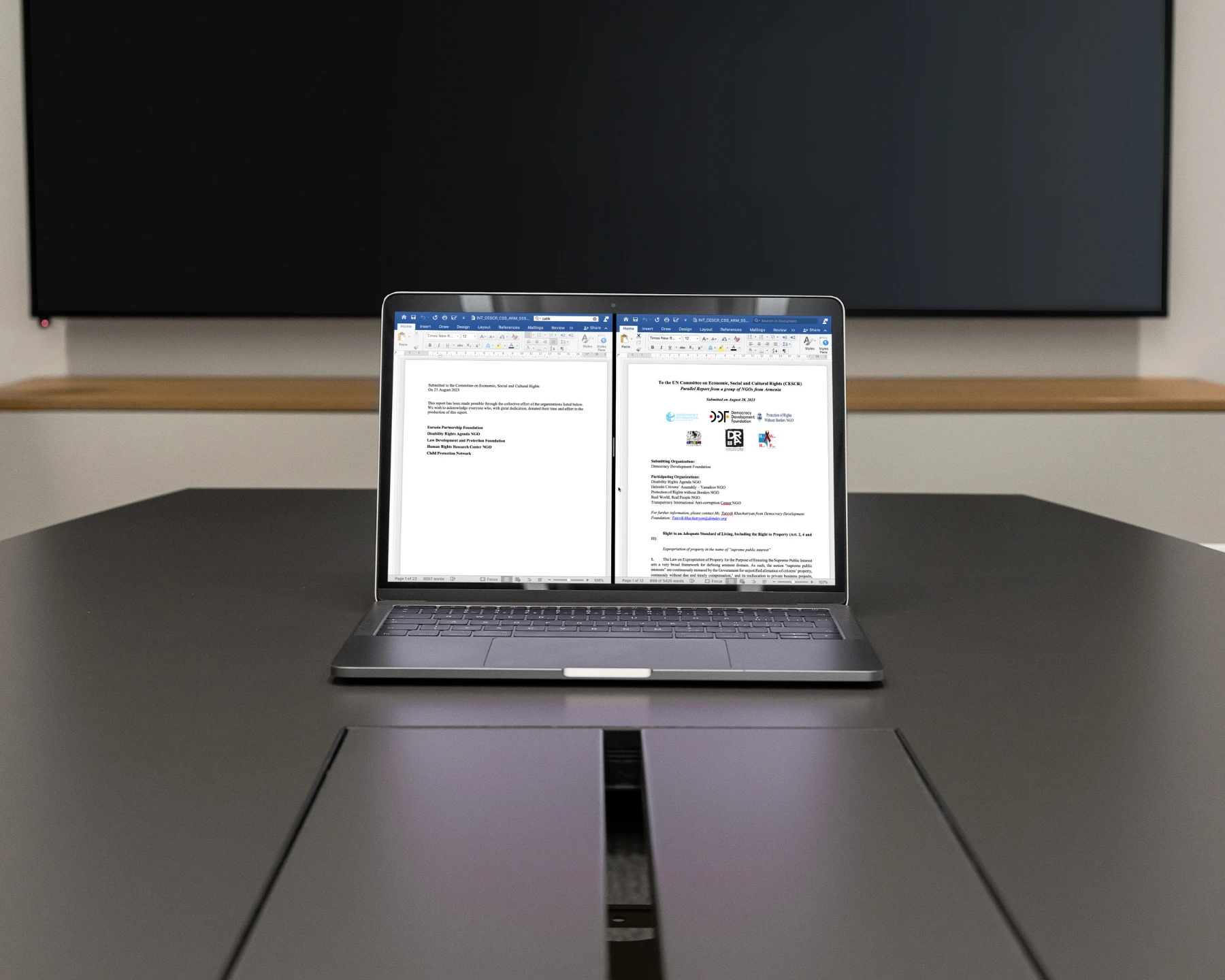 Զեկույցներ են ուղարկվել ՄԱԿ-ի Տնտեսական, սոցիալական և մշակութային իրավունքների կոմիտե