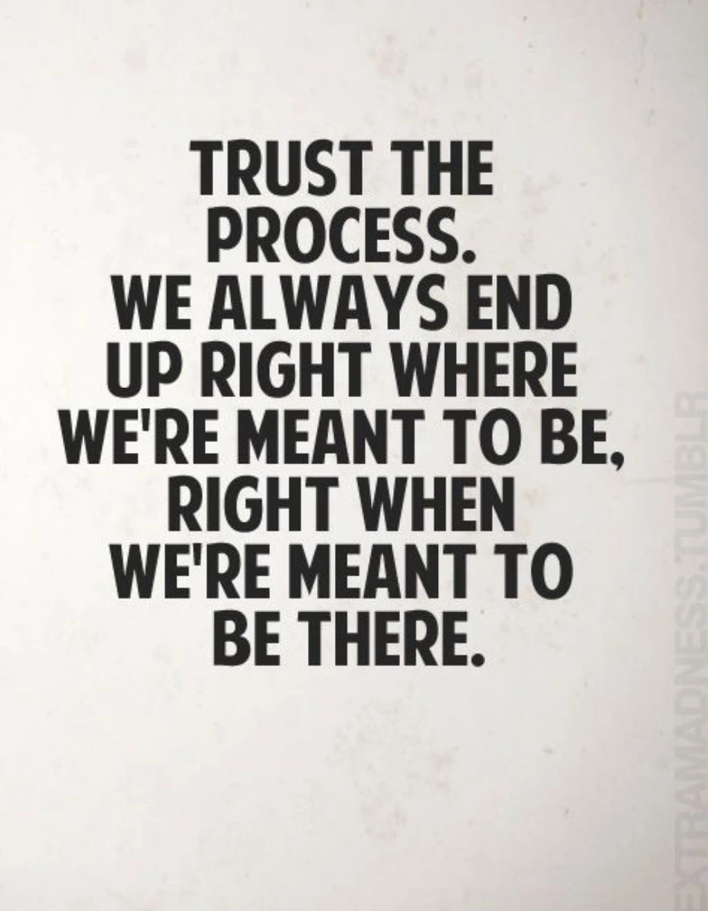 Trust in the process