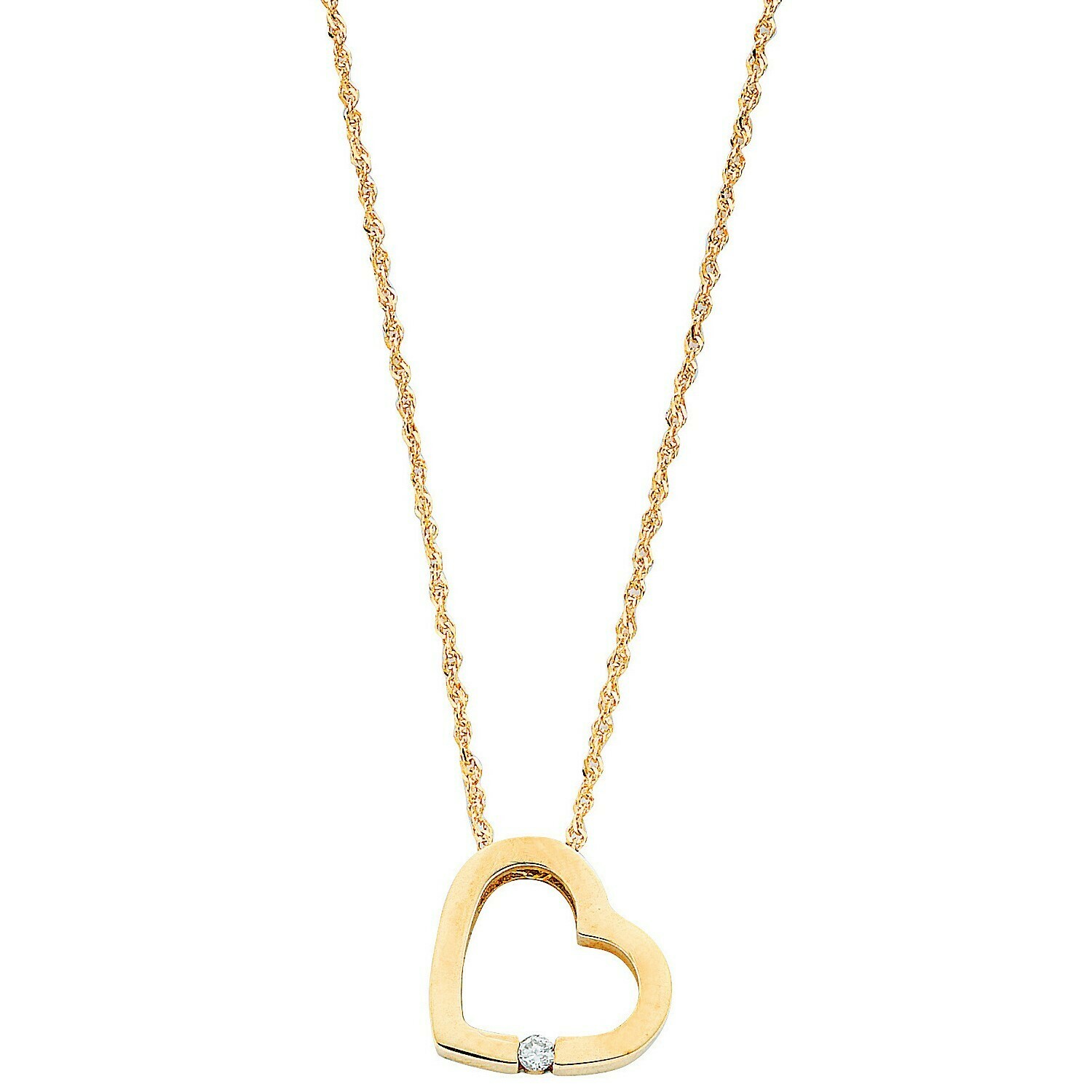 9ct gold heart necklace