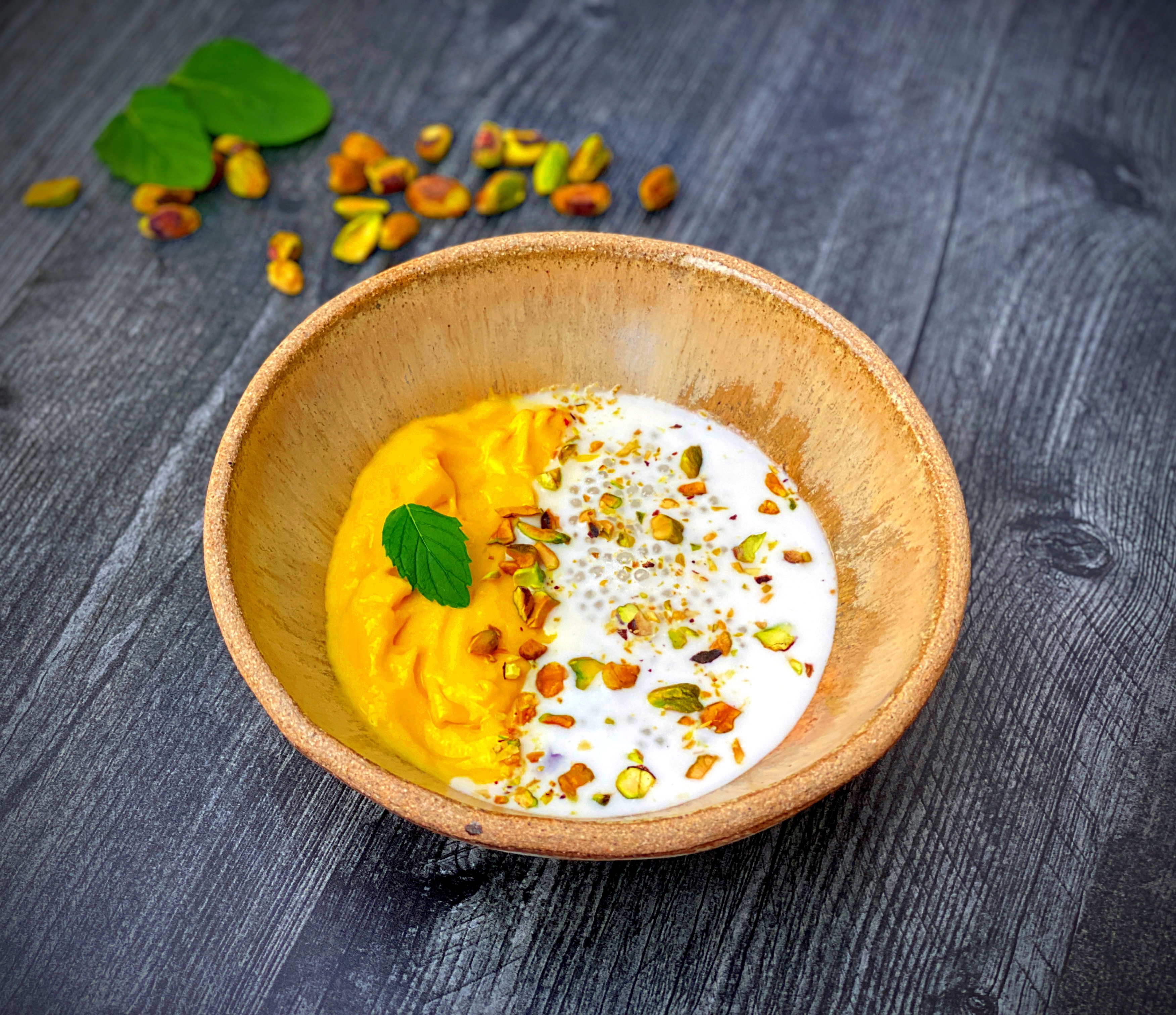 Vegan Coconut Milk Sago with Mango Puree