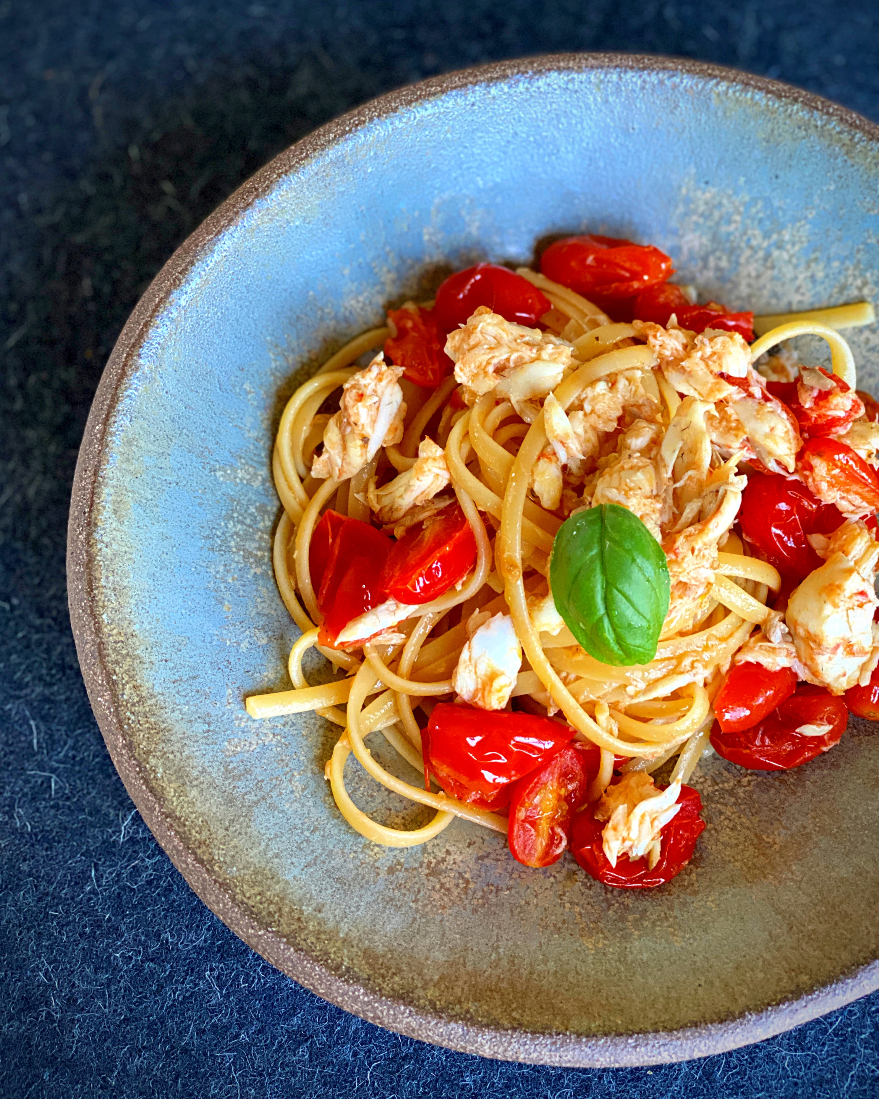 Linguine with Seabass and Cherry Tomatoes