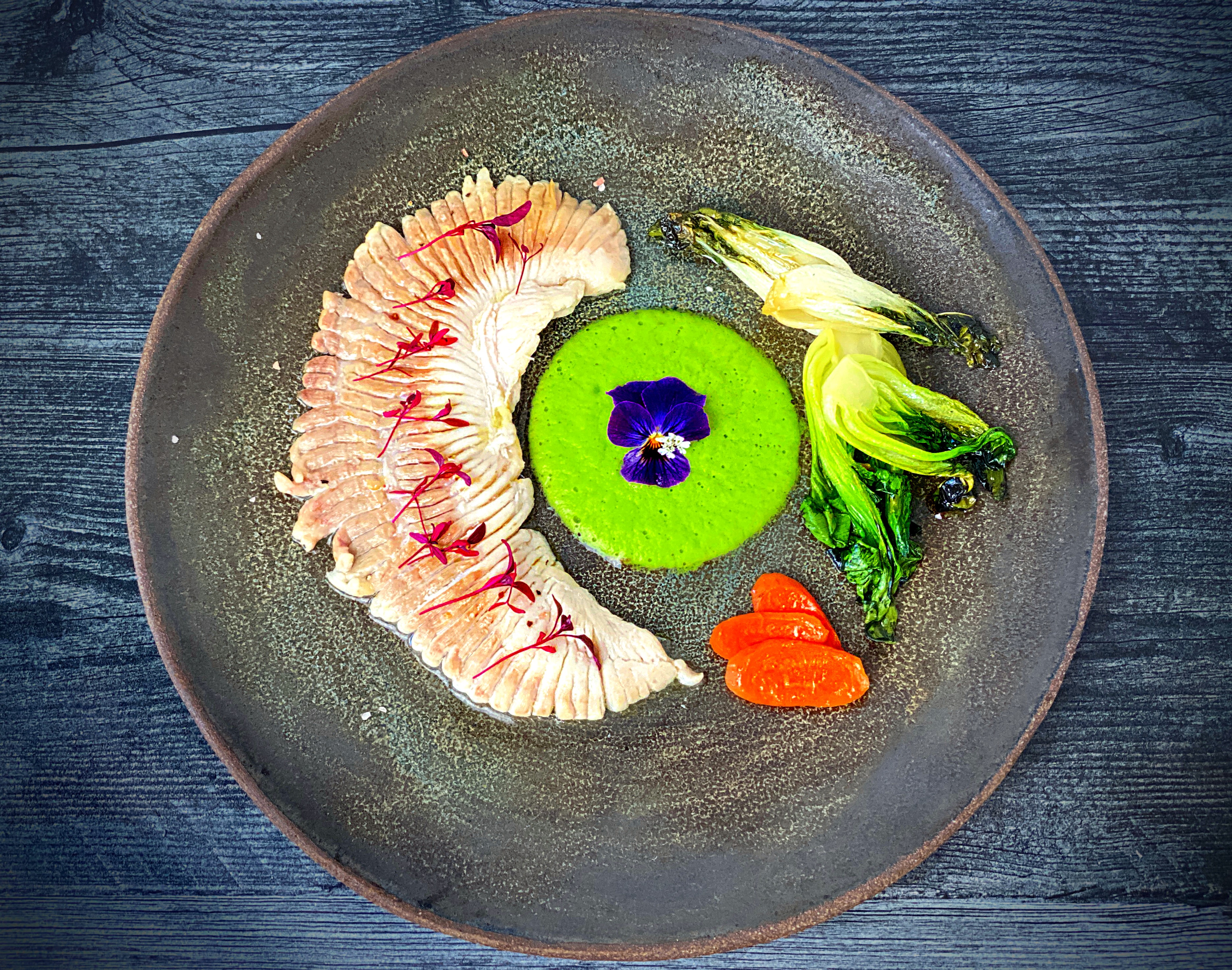Skate Wings with Summer Vegetables