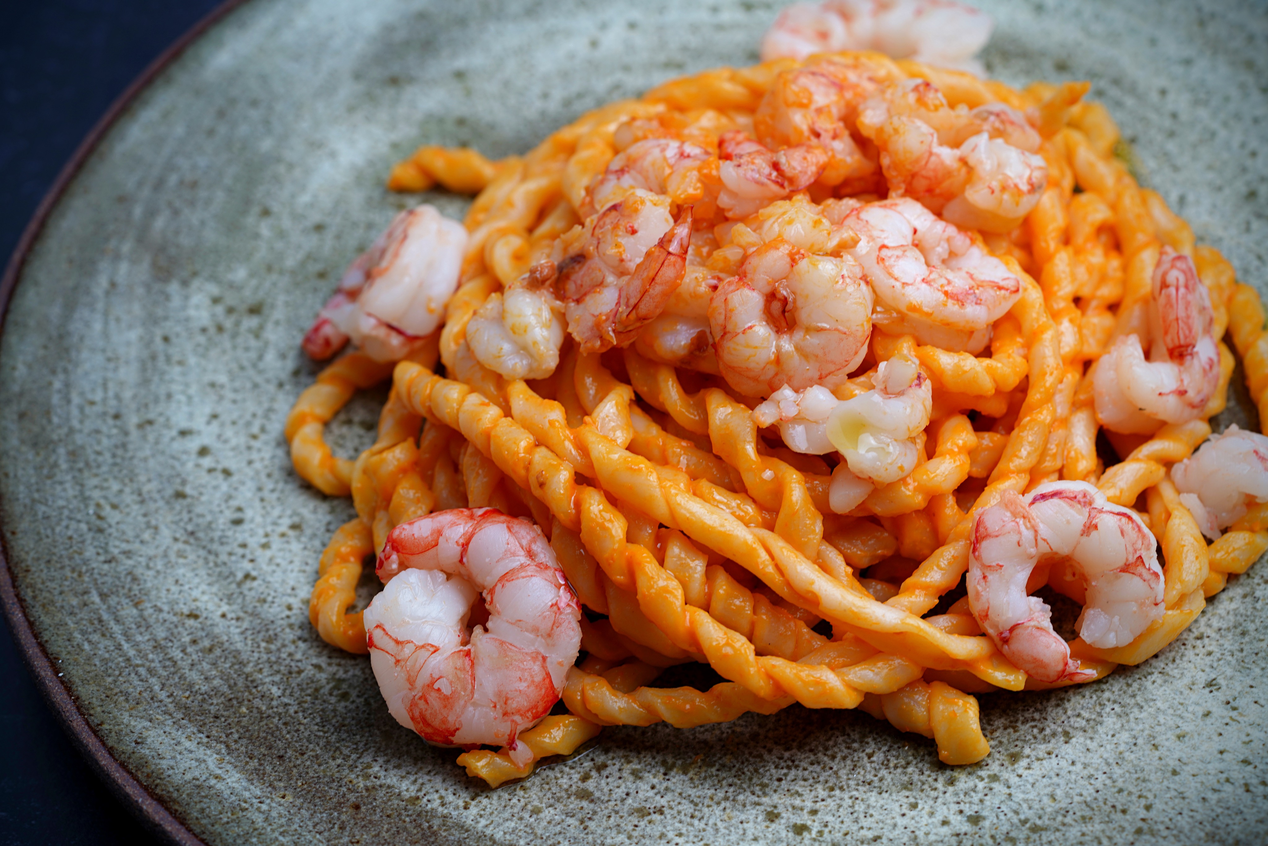 Fusilli with Prawns