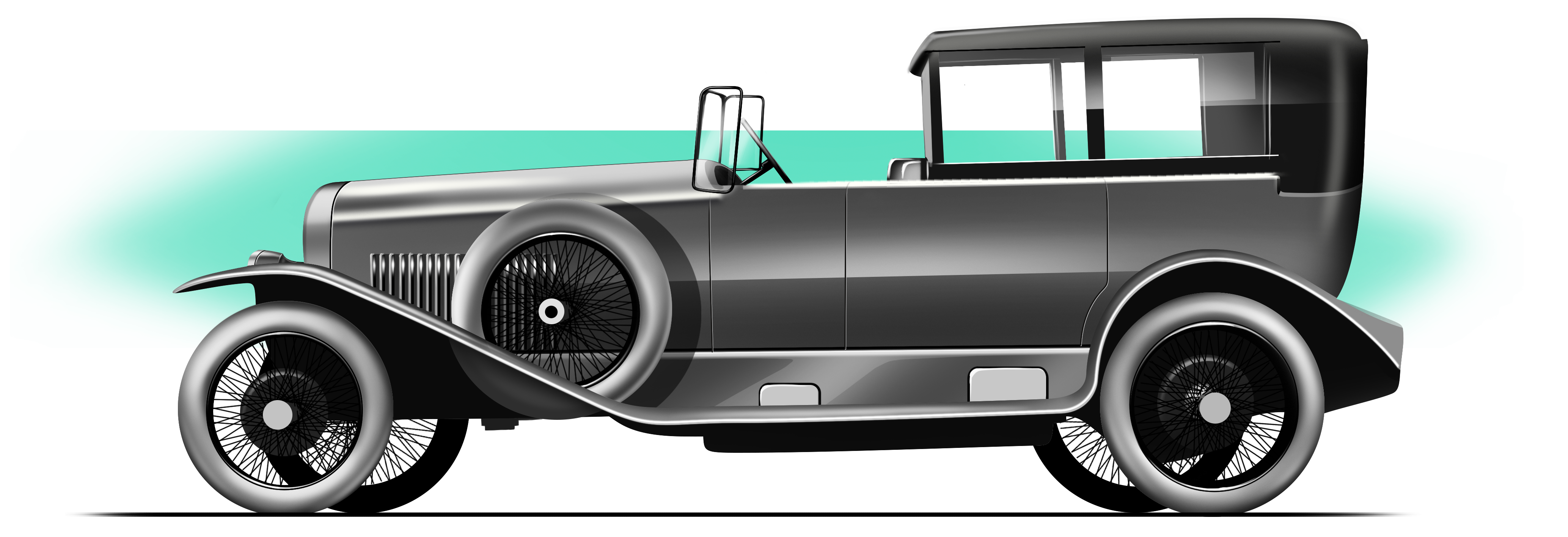 Isotta Fraschini Dorsay Limousine Garavini Illustrazione di un'auto, Isotta Fraschini Dorsay Limousine Garavini