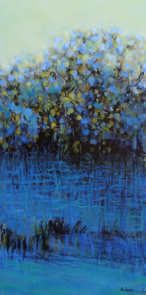 Blue mangrove landscape painting.
