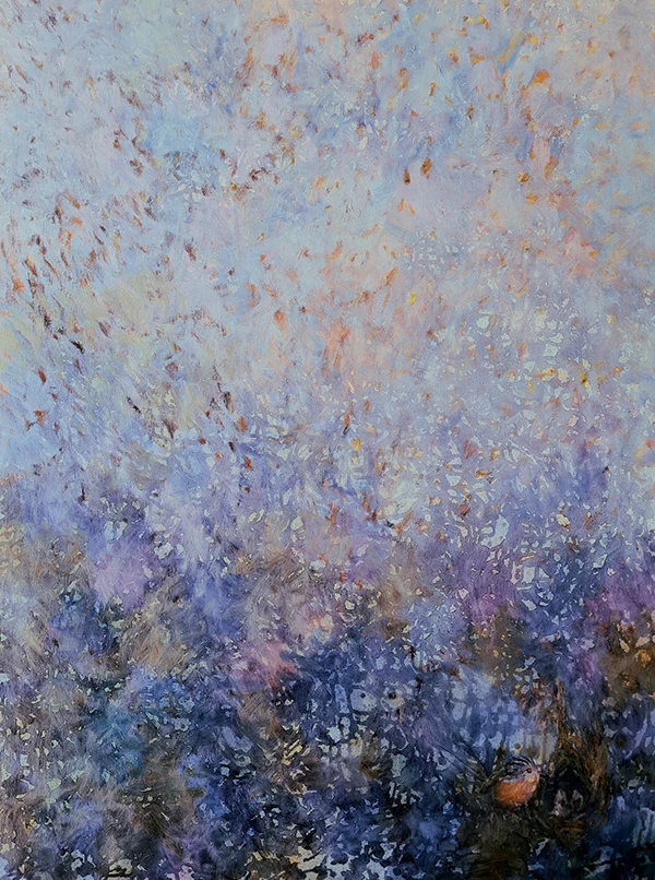 Mangrove landscape painting with wrens.