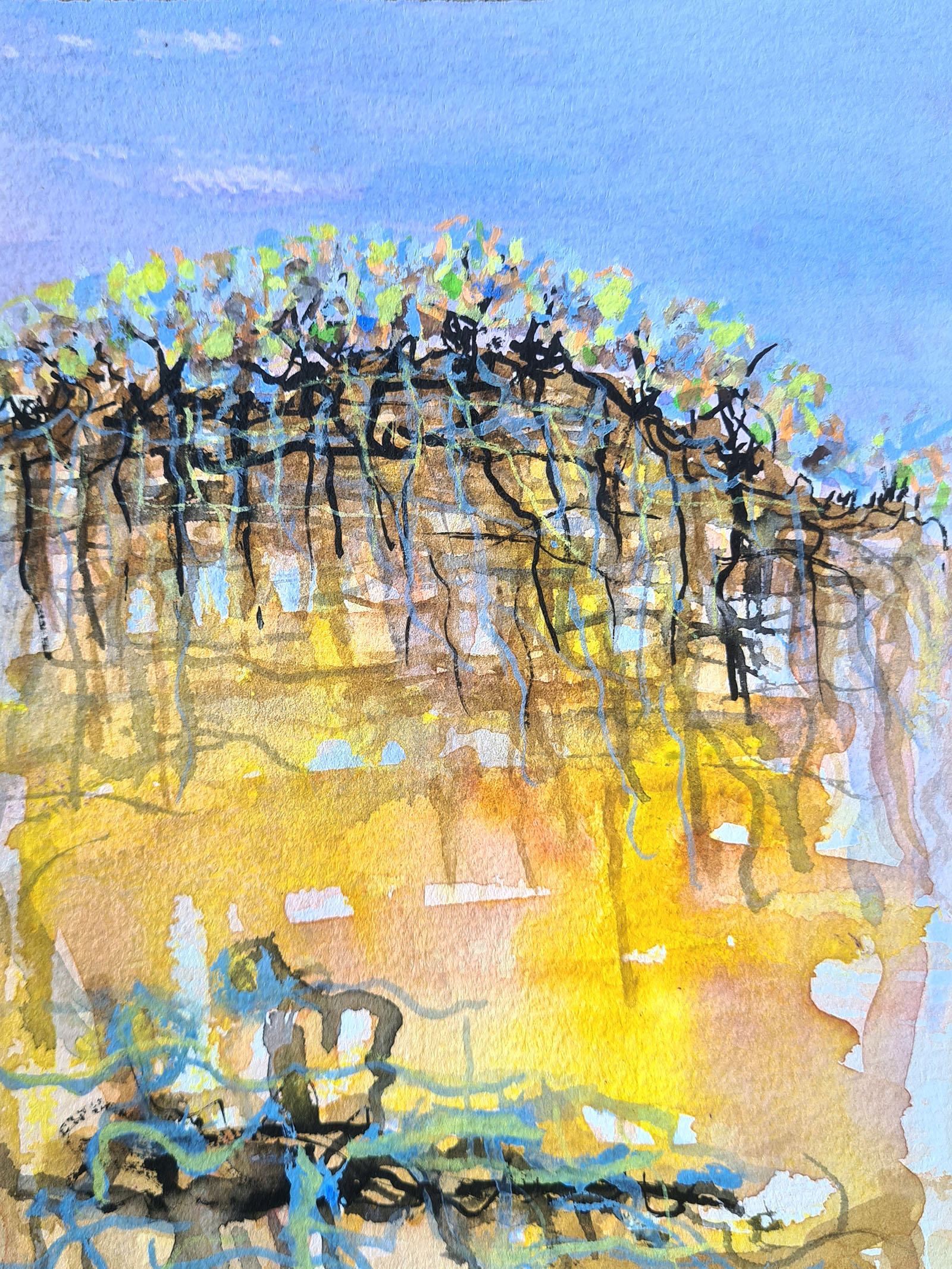 mangrove watercolour painting.