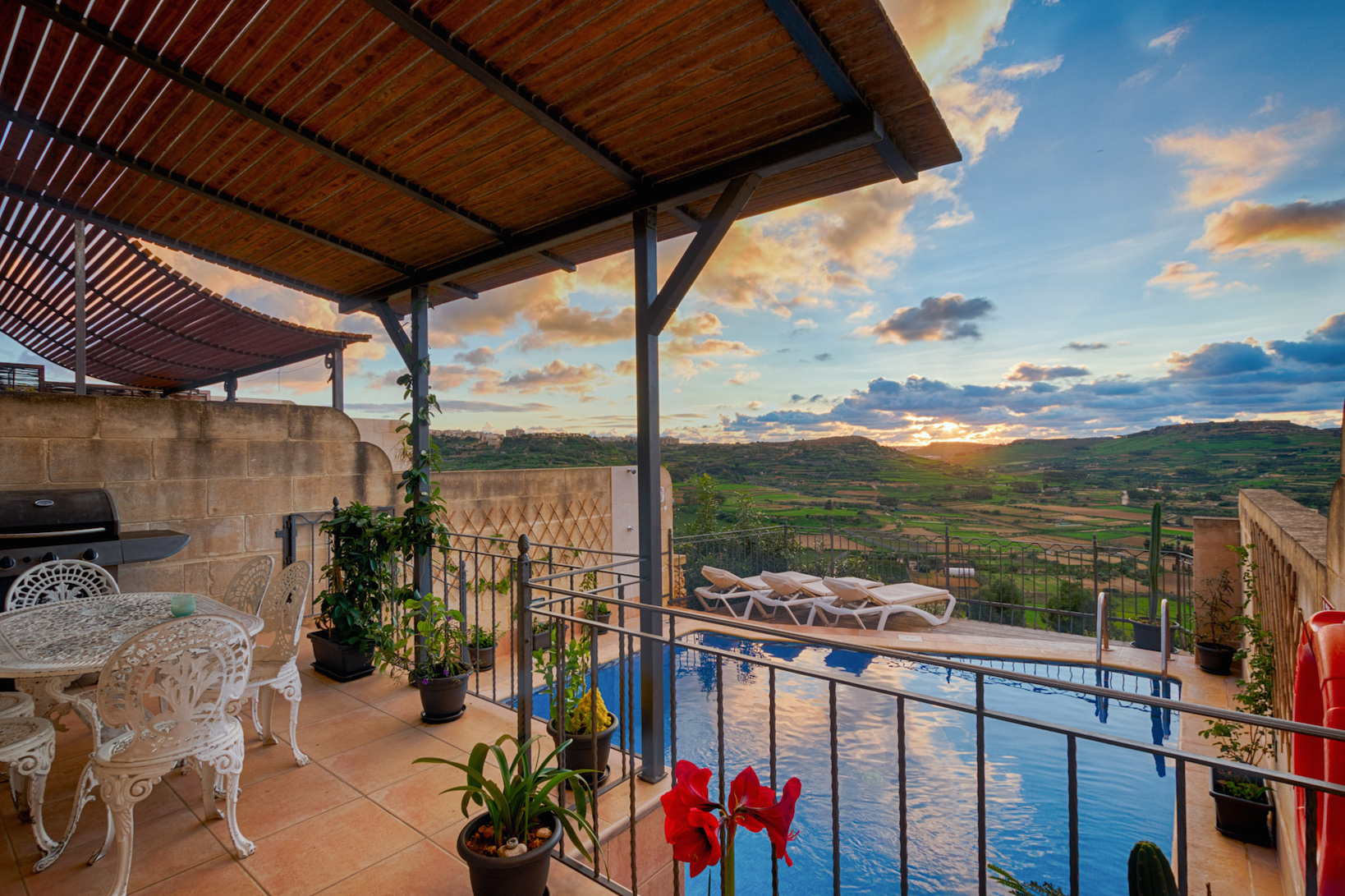 pool area with views