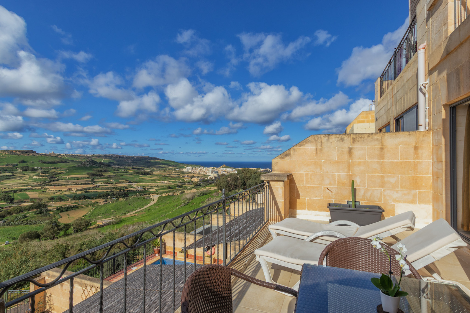 view from the terrace of this lovely deluxe king suite