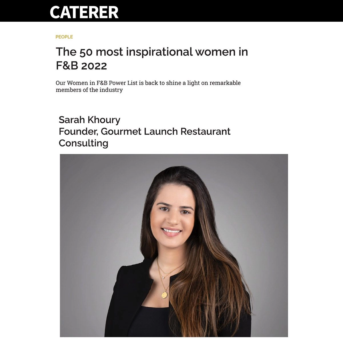 Women in F&B Power List