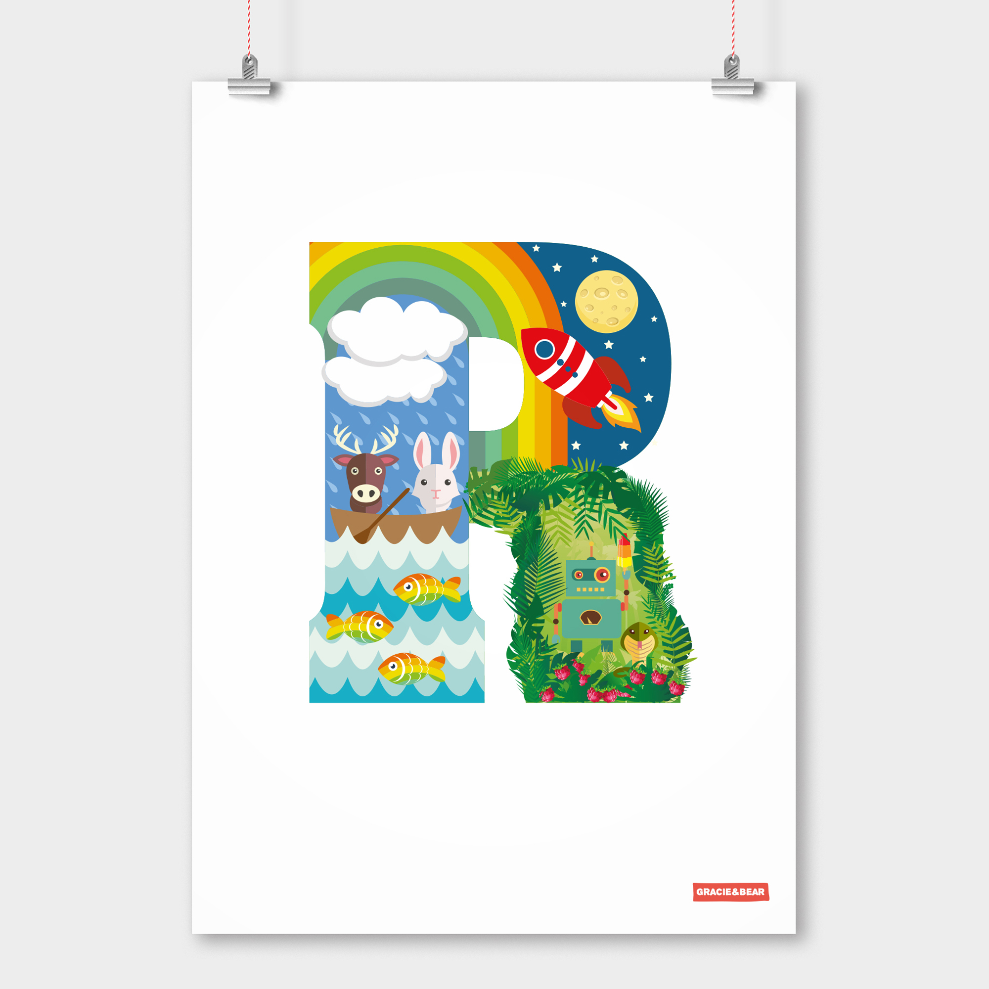 R is for Rocket The Letter R