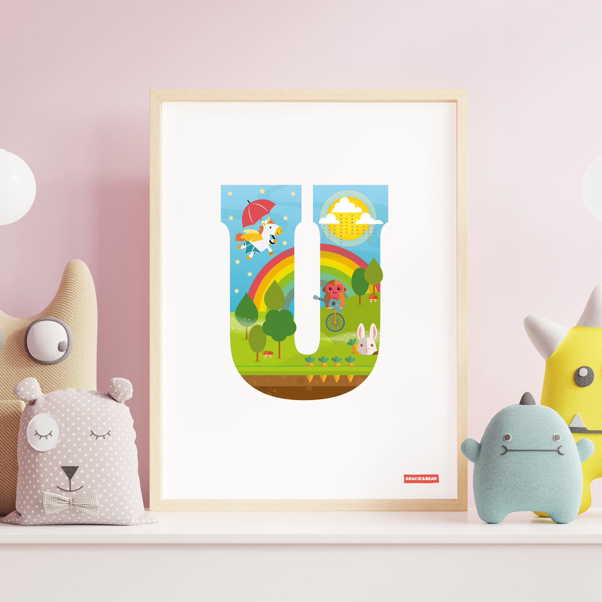 U is for Unicorn The Letter U