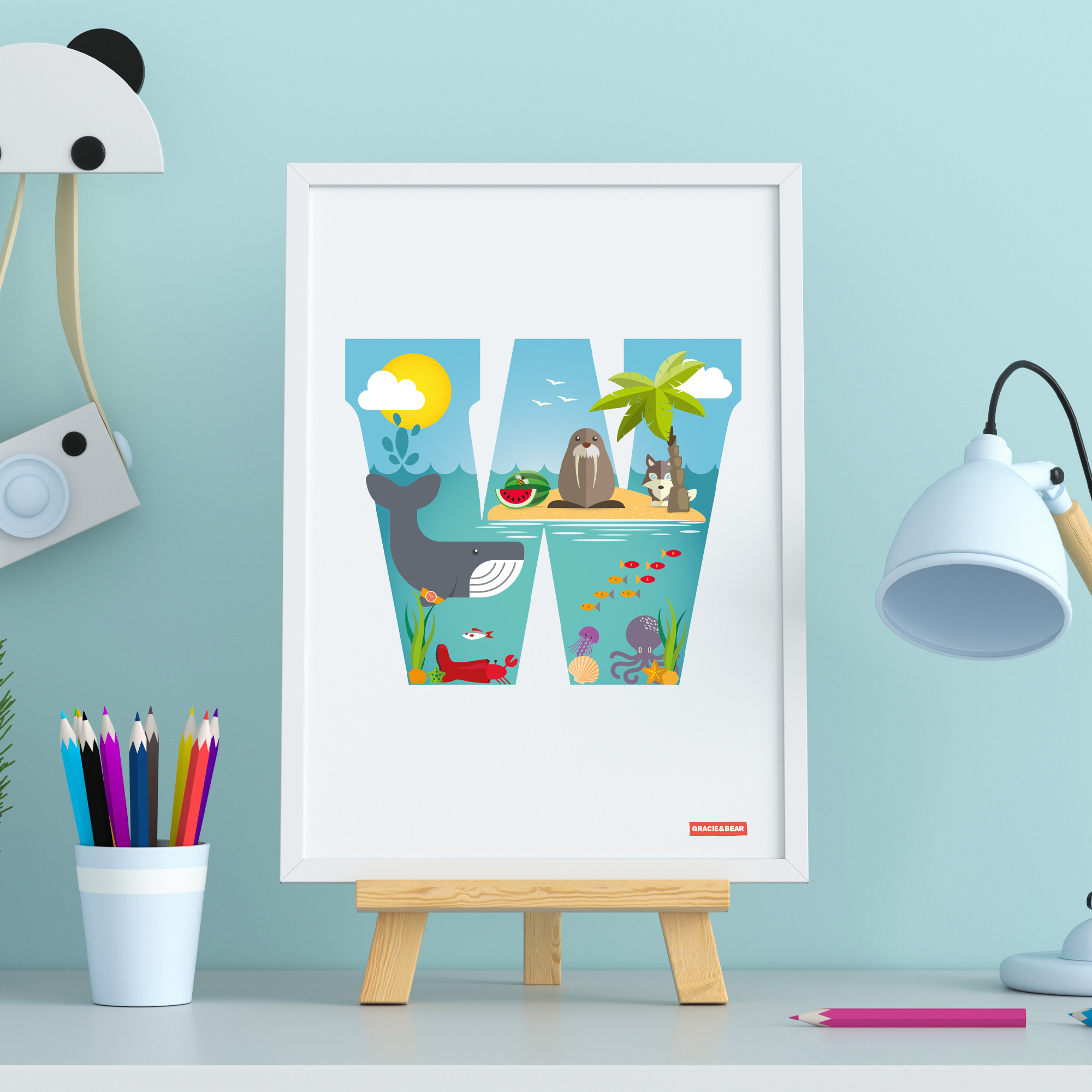 W is for Whale The Letter W