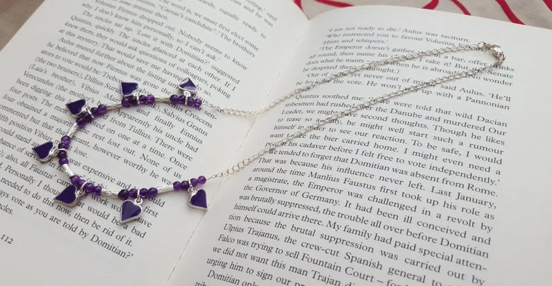 Purple Heart Charm Necklace