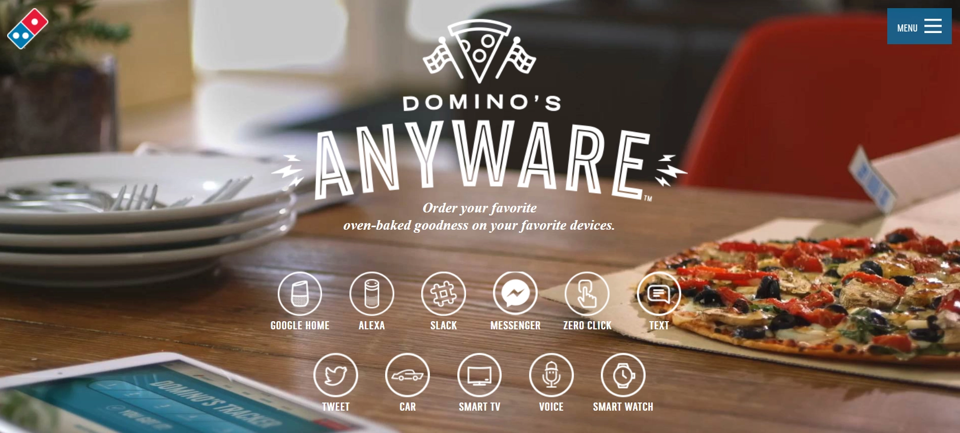 Domino's AnyWare website