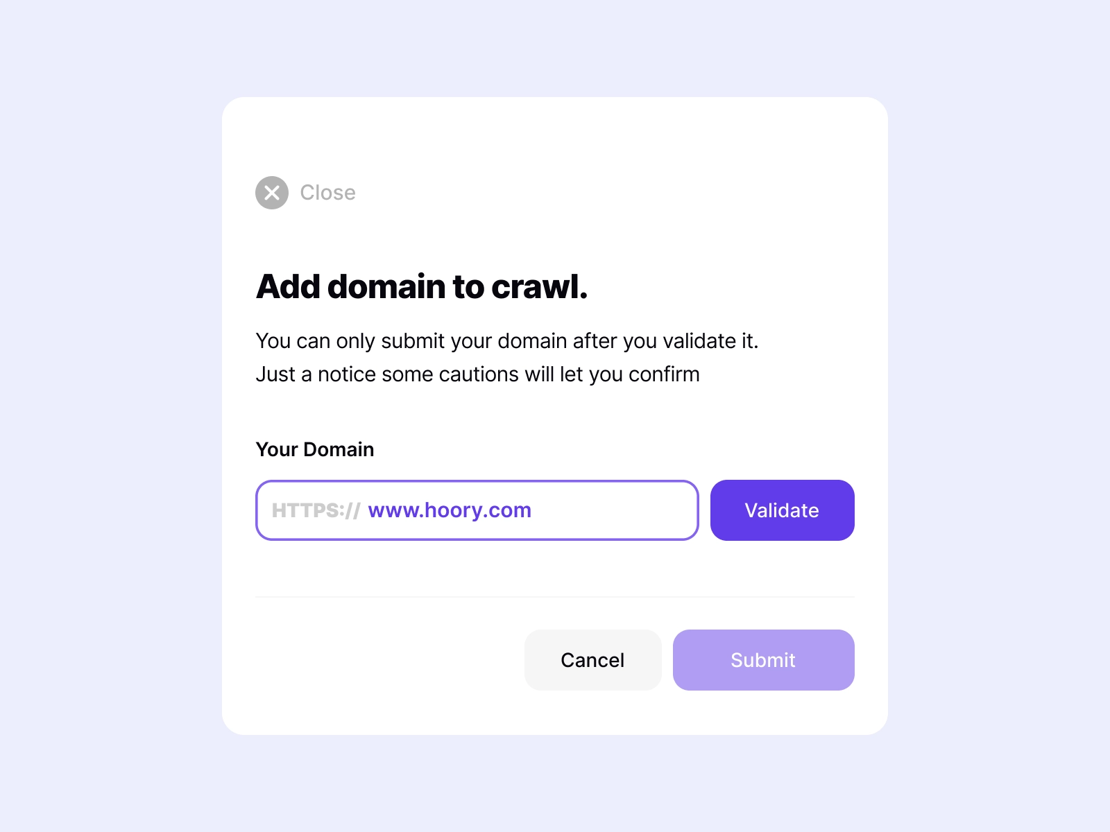 add domain to crawl
