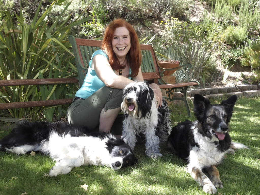 Jane and her pets love the garden