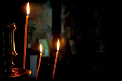 candles in a monastery