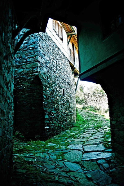 Angled corner in a Bulgarian village