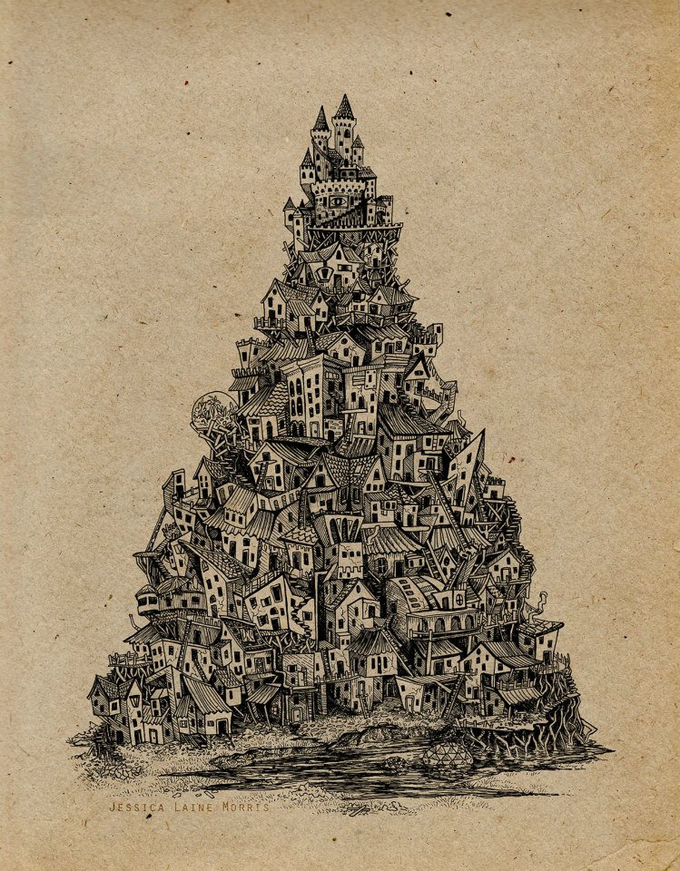 Illustrator Indianapolis Indiana. Editorial illustration of poverty and social class.