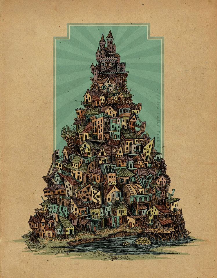 Illustrator Indianapolis Indiana. Editorial illustration of poverty and social class.