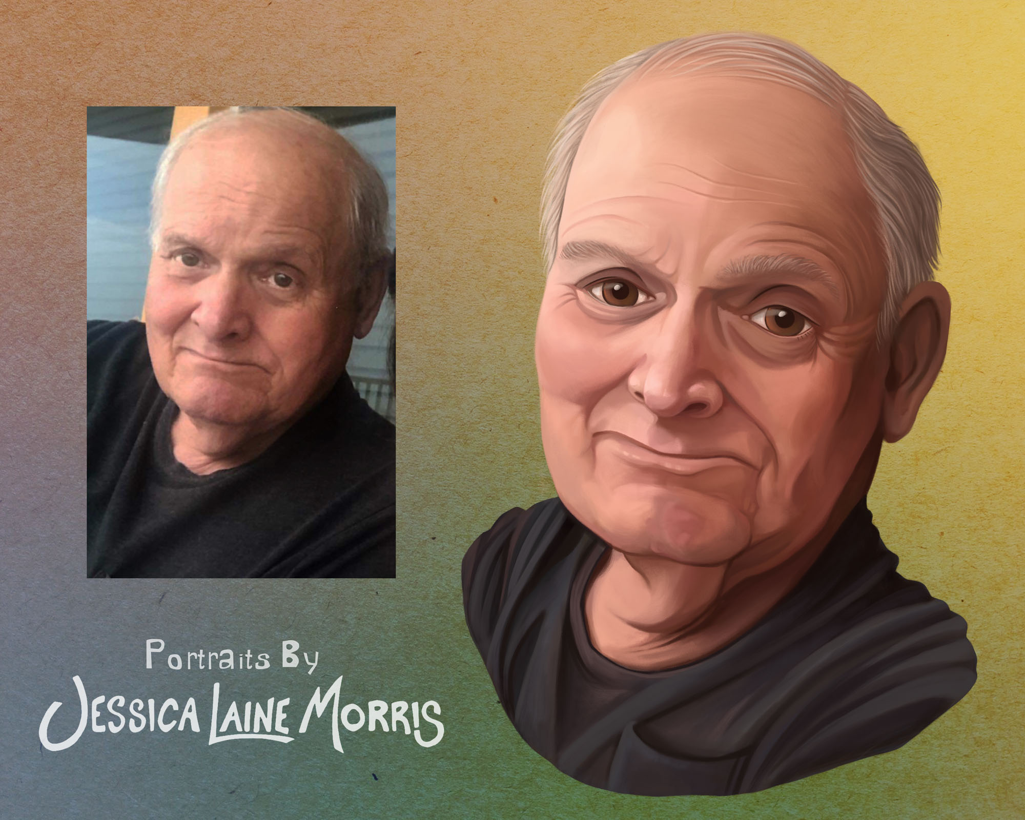 Digital Profile Picture Portrait Painting Illustration Drawing