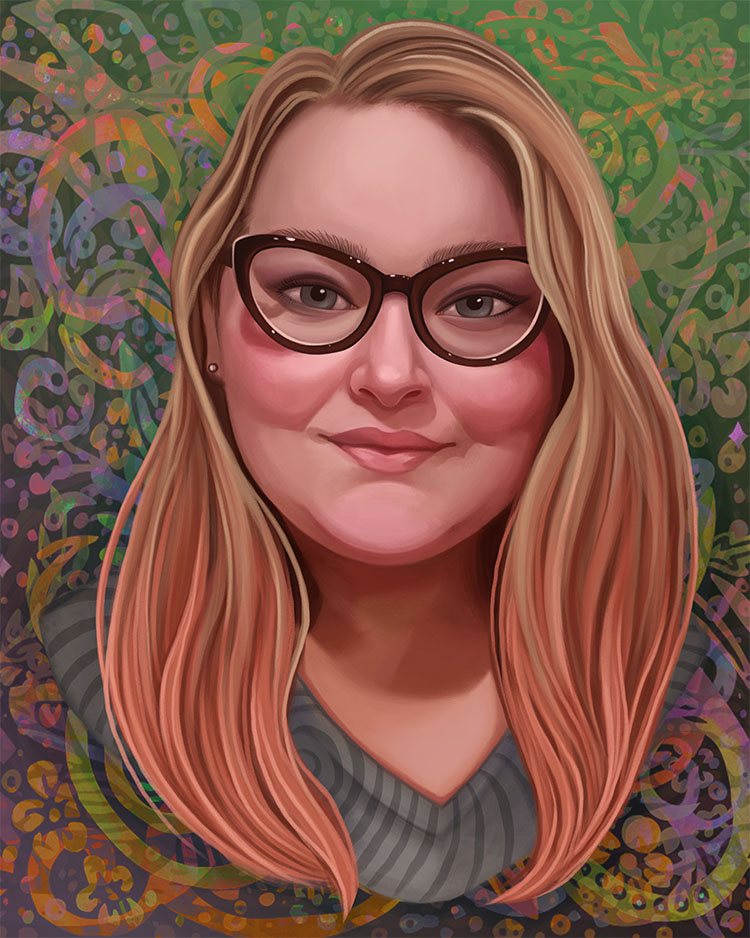 Digital Self Portrait Illustration by Jessica Laine Morris