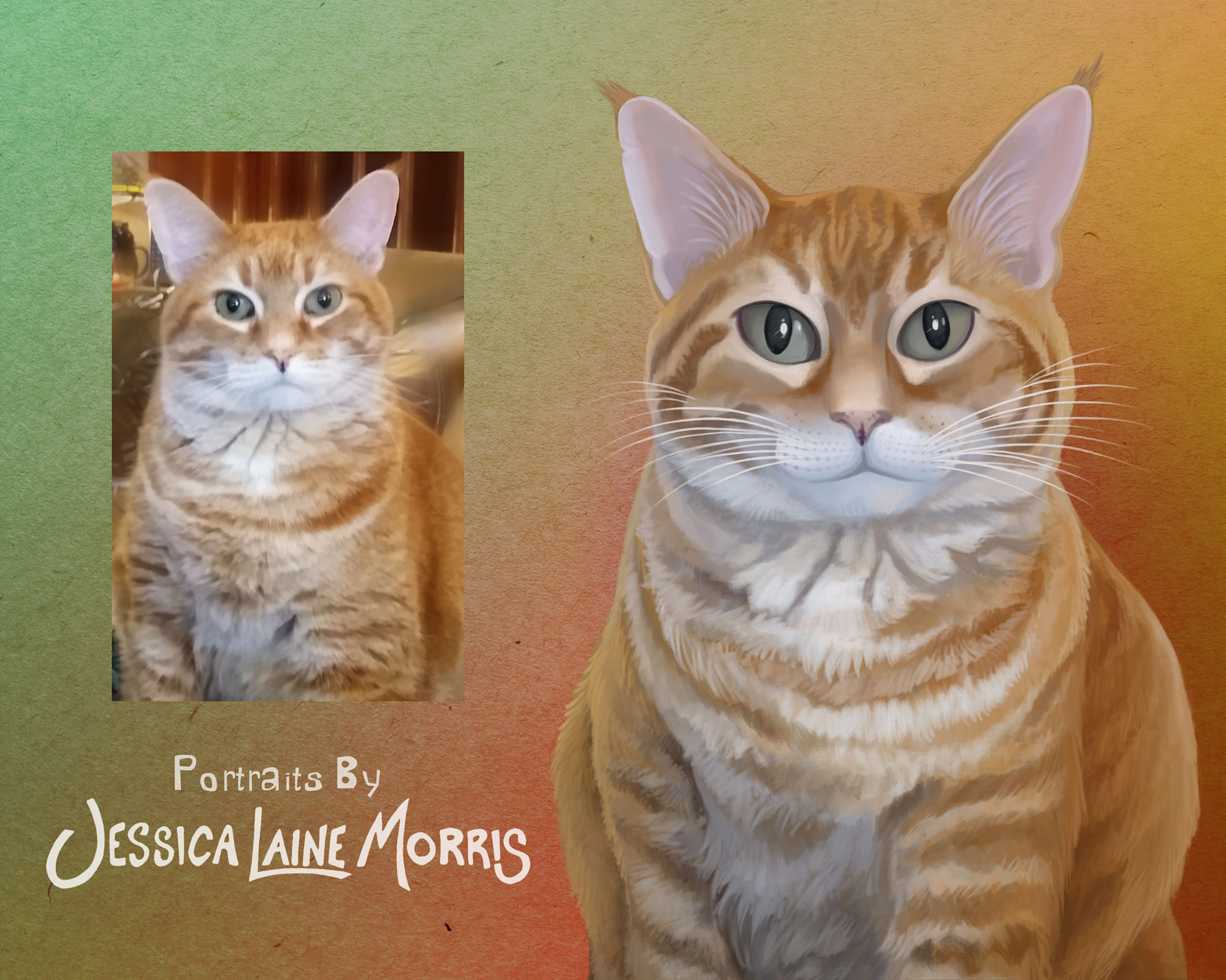 Digital Profile Picture Pet Portrait Painting Illustration Drawing